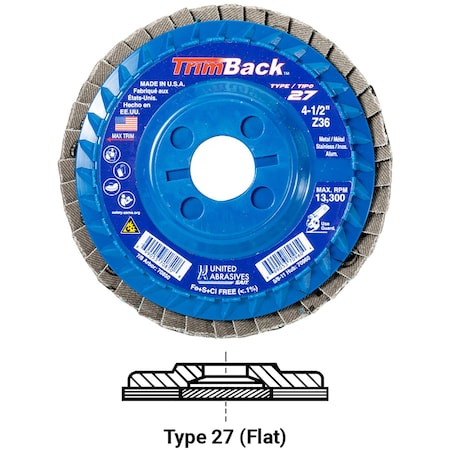 United Abrasives/Sait Flap DiscCerT2745x5811 80xPK10 70963